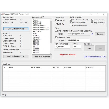 smtp cracker password list